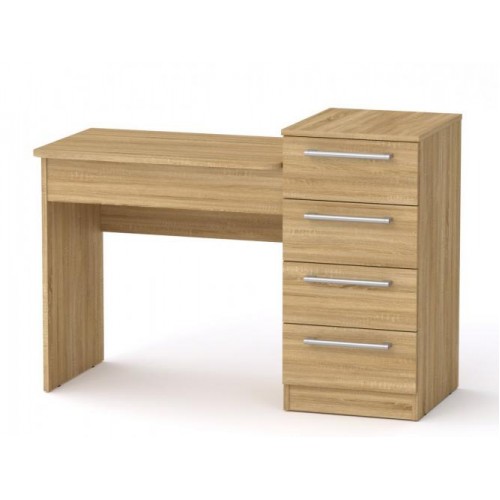 Туалетний столик Компанит Трюмо 9 з тумбочкою 116х50х82 см сонома Туалетний столик Компанит Трюмо 9 з тумбочкою 116х50х82 см сонома