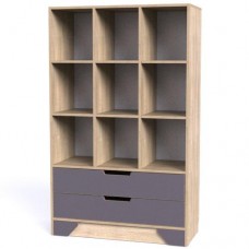 Шафа-Стелаж Тиса Мебель Модуль-104 Дуб сонома Графіт 147x40x90 см