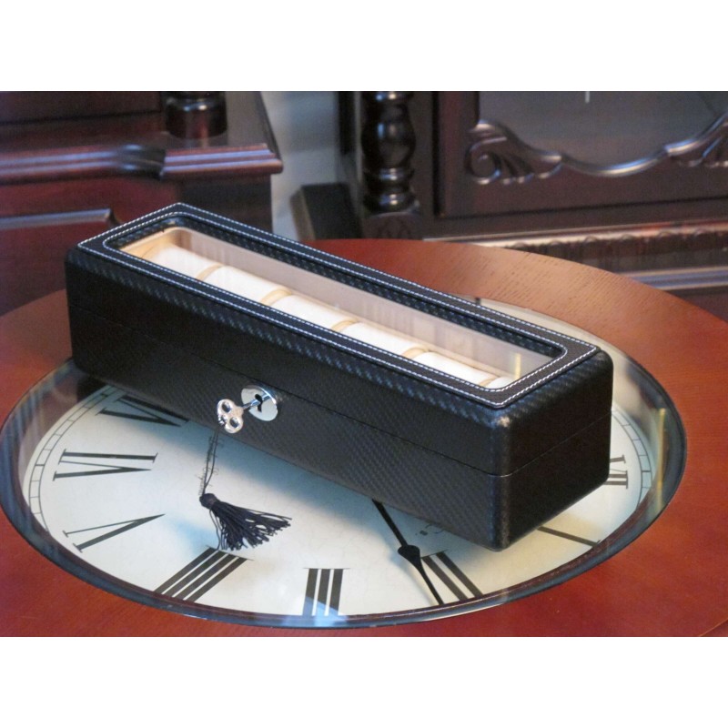 Шкатулка для зберігання годинників Salvadore 6W-KC Чорний