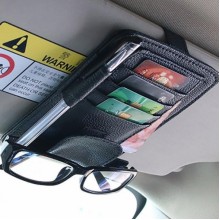 Органайзер із кріпленням для окулярів в авто для кредитних карт, грошей Digital Чорний (hub_wspo6a)