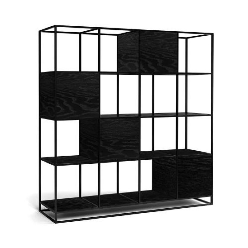 Стелаж для зберігання в стилі Loft NS-1786 2130x2050x450 мм Черный