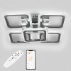 Стельова LED люстра Sunlight W8036/4+1B СR Хром