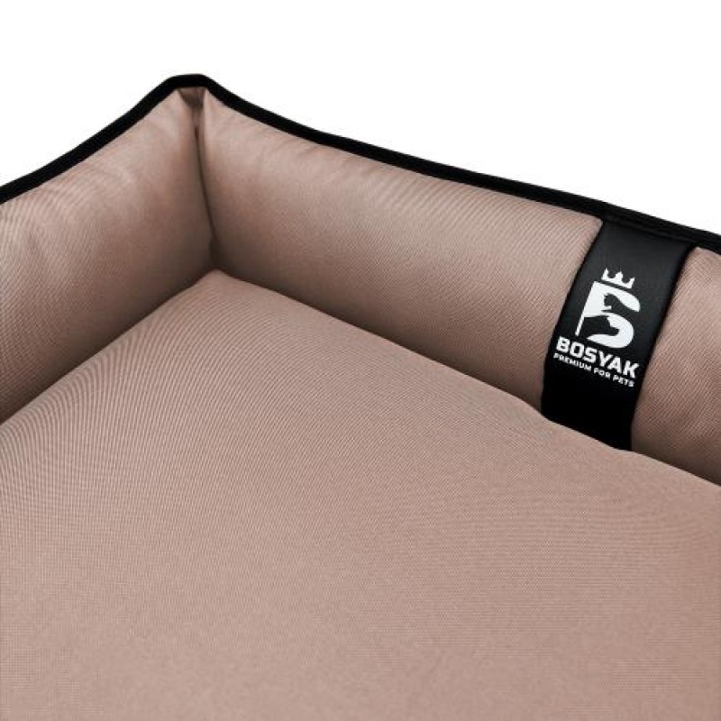 Лежак ліжко для собак та котів EGO Bosyak Waterproof M 75х65 Кава з молоком (спальне місце для собак та котів)