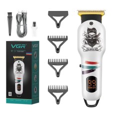 Машинка для стрижки волосся VGR V-971 з дисплеєм 4 насадки (2106541359)