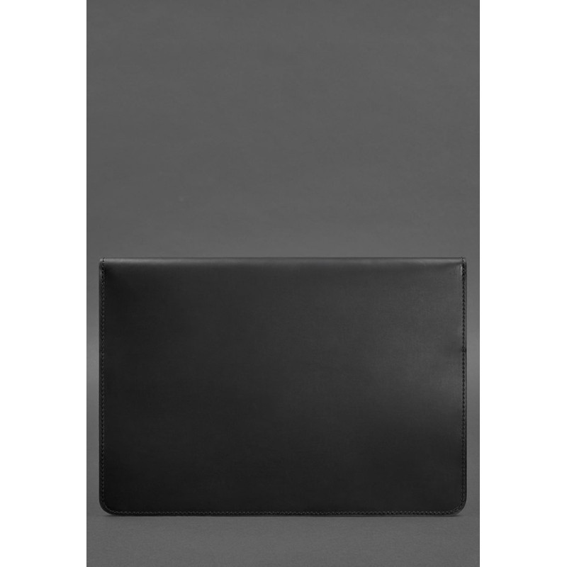 Шкіряний чохол-конверт на магнітах для ноутбука Універсальний Чорний Crazy Horse BlankNote