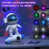 Лазерний проектор зоряного неба і галактики Bolong космонавт з LED підсвічуванням і Bluetooth Білий (943)