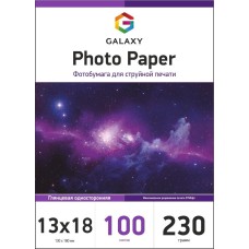 Фотопапір Galaxy 230 г/м2 глянець 13x18 см Білий 100 шт
