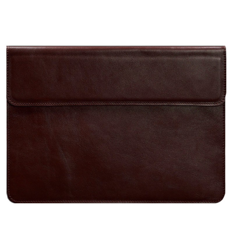 Шкіряний чохол-конверт на магнітах для ноутбука Універсальний Бордовий BlankNote