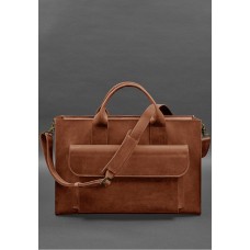 Шкіряна сумка для ноутбука та документів Універсальна світло-коричнева Crazy Horse BlankNote