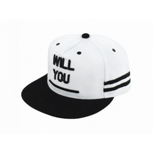 Бейсболка peaked cap WILL YOU YM Білий One sizе Чорний (23264) в інтернет супермаркеті PbayMarket!