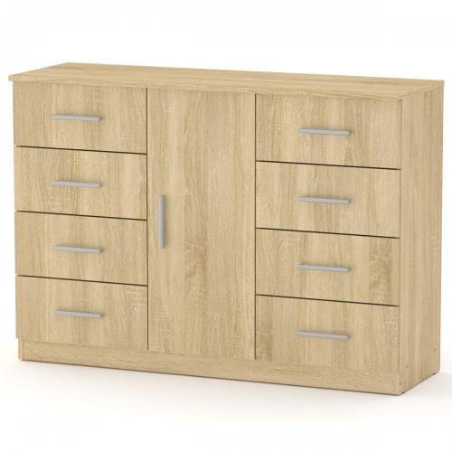 Комод Компаніт 8+1 Дуб сонома (120х39х85 см) Комод Компаніт 8+1 Дуб сонома (120х39х85 см)