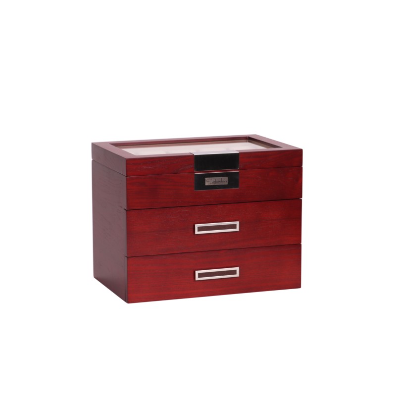 Шкатулка для зберігання годинників Salvadore WB/2350/30.C Бордово-бежевий