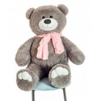 Плюшевий ведмідь Mister Medved із шарфиком Денні 110 см Сірий (098) Плюшевий ведмідь Mister Medved із шарфиком Денні 110 см Сірий (098)