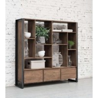 Стелаж для зберігання в стилі Loft NS-1951 1730x1560x350 мм Черный Стелаж для зберігання в стилі Loft NS-1951 1730x1560x350 мм Черный