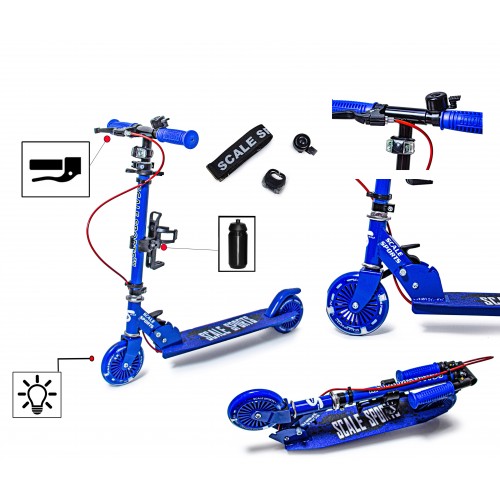 Двоколісний самокат Scale Sports SS-31 складане, ручне гальмо, Led-ліхтарик Dark Blue (1411298538) Двоколісний самокат Scale Sports SS-31 складане, ручне гальмо, Led-ліхтарик Dark Blue (1411298538)