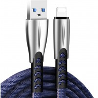 Кабель ColorWay USB-Lightning, 2.4А 1м Blue (CW-CBUL010-BL)
