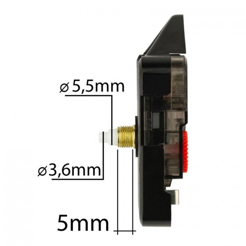 Механізм Годинника Cklocwork Висота різьби 5 мм Чорний (26415)