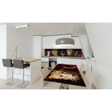 Наклейка вінілова на стіл Zatarga «Леопарди та Вино» 600х1200 мм Z180445st