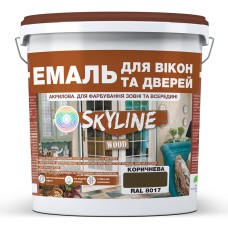 Емаль акрилова Skyline для вікон та дверей Wood Коричневий RAL 8017 3 л