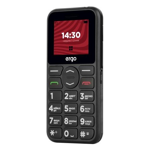 Мобільний телефон ERGO R181 Dual Sim Black (6653747) в інтернет супермаркеті PbayMarket!