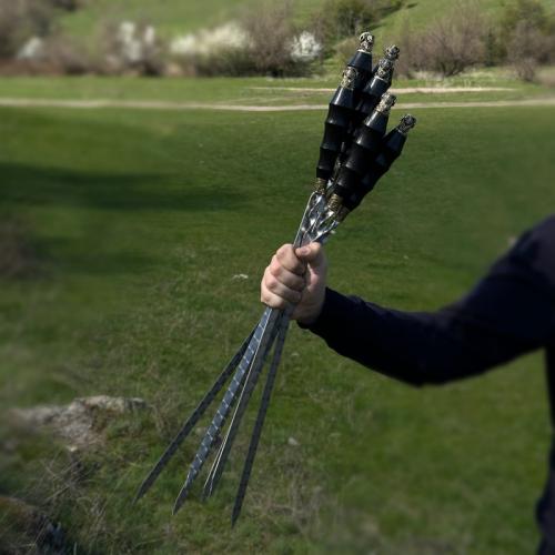 Шампура з дерев'яною ручкою Gorillas BBQ Баран SKK64 45 см 6 шт (5436) Шампура з дерев'яною ручкою Gorillas BBQ Баран SKK64 45 см 6 шт (5436)