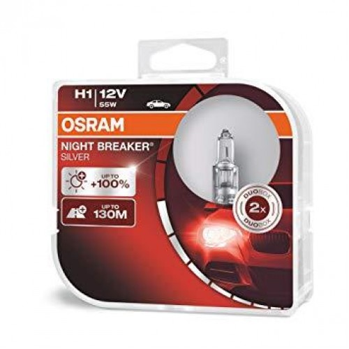 Автолампа OSRAM 64150NBS Night Breaker Silver +100 H1 55W 12V P14.5S 10X2 HardDuopet в інтернет супермаркеті PbayMarket!