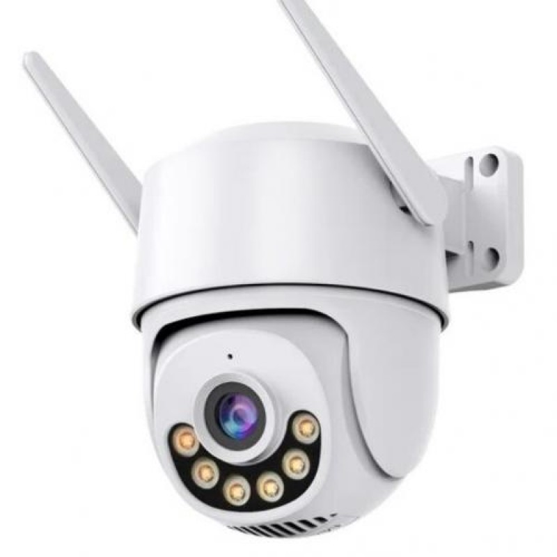 IP камера відеоспостереження RIAS N806 (iCSee APP) Wi-Fi 2MP вулична з віддаленим доступом White