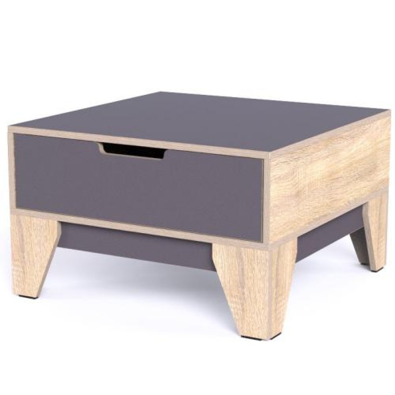 Журнальний столик Тиса Мебель СЖ-15 Сонома Графіт 42x70x70 см