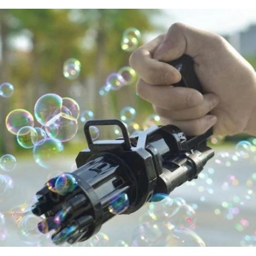 Дитячий пістолет Gatling для бульбашок Чорний Дитячий пістолет Gatling для бульбашок Чорний