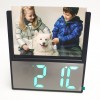 Електронний LED годинник настільний UKC DS-6608 7570 з фоторамкою 15х10см USB Чорний