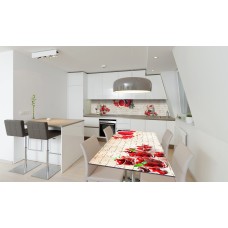 Наклейка вінілова на стіл Zatarga «Червоні ягоди 03» 650х1200 мм Z180759/1st