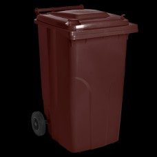 Бак для сміття на колесах з ручкою Алеана 240л темно-коричневий
