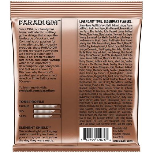 Струни для акустичної гітари Ernie Ball 2076 Paradigm Medium Light Phosphor Bronze Acoustic 12/54 Струни для акустичної гітари Ernie Ball 2076 Paradigm Medium Light Phosphor Bronze Acoustic 12/54