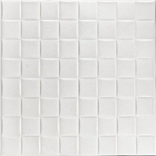 Самоклеюча декоративна настінно-стельова 3D панель Sticker Wall Плетіння 700х700х8 мм Молочний (SW-00000189)