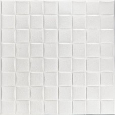 Самоклеюча декоративна настінно-стельова 3D панель Sticker Wall Плетіння 700х700х8 мм Молочний (SW-00000189)