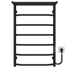 Рушникосушарка електрична Трапеція з полицею П7 500х800 Deffi Чорний JD04 (C.TP.80.50.7.E.B.R.2)