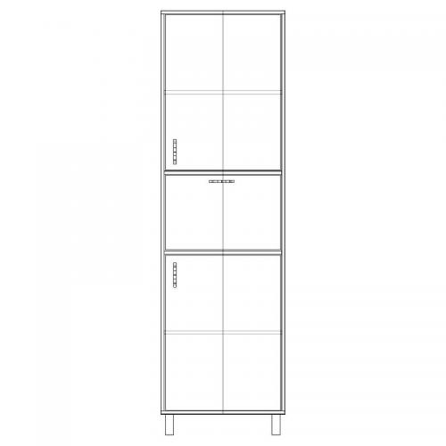 Шафа-Пенал Тиса Мебель ШС-605 Дуб сонома 205x35x60 см Шафа-Пенал Тиса Мебель ШС-605 Дуб сонома 205x35x60 см
