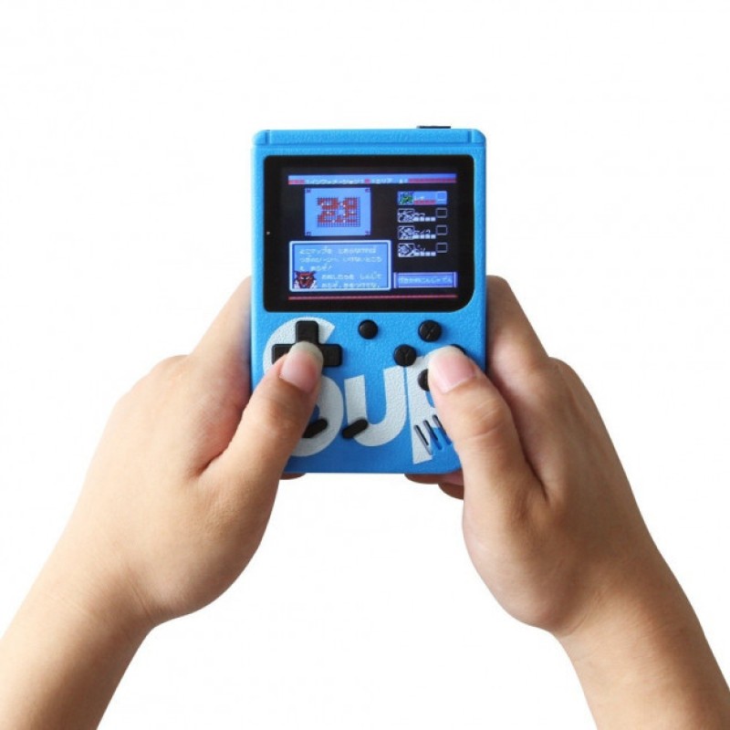 Портативна ігрова ретро приставка з джойстиком 400 ігор Dendy денді SEGA 8bit SUP Game Box синій