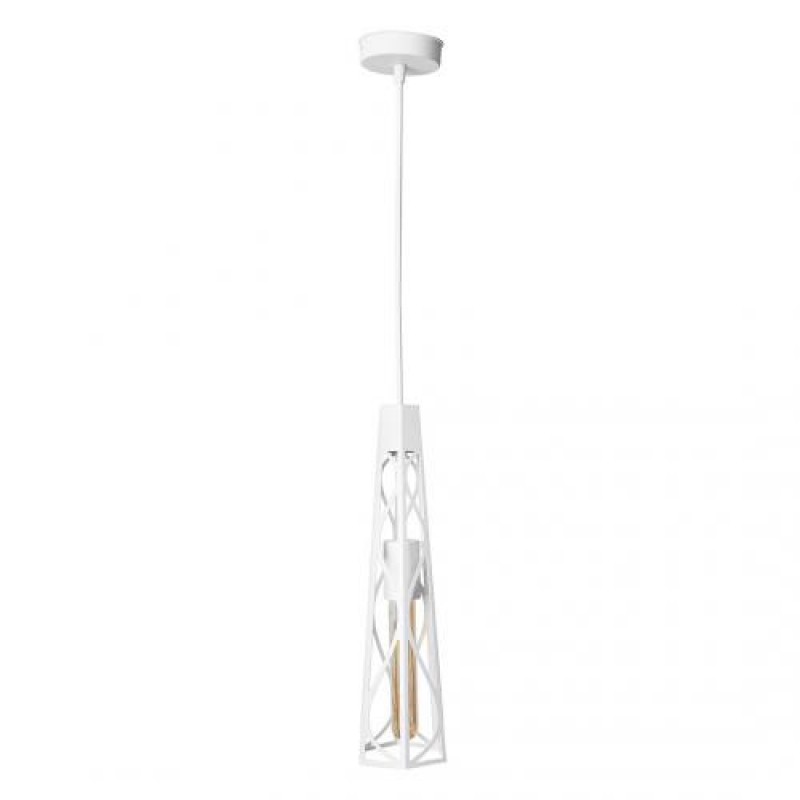 Світильник підвісний MSK Electric Parma в стилі лофт під лампу Е27 NL 3890 WH білий