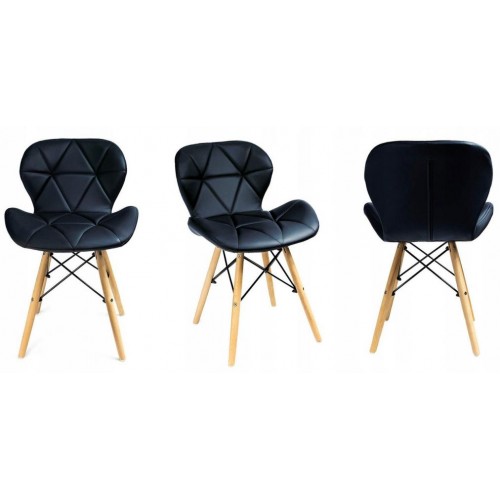 Крісло JUMI Scandinavian Design (еко-шкіра) Black Крісло JUMI Scandinavian Design (еко-шкіра) Black