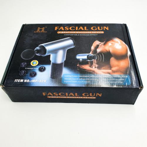 Акумуляторний масажер для тіла 4 насадки Fascial Gun KH-320 Сірий (VD201605923) Акумуляторний масажер для тіла 4 насадки Fascial Gun KH-320 Сірий (VD201605923)