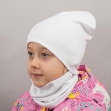 Дитяча шапка з хомутом КАНТА розмір 52-56 білий (OC-571)