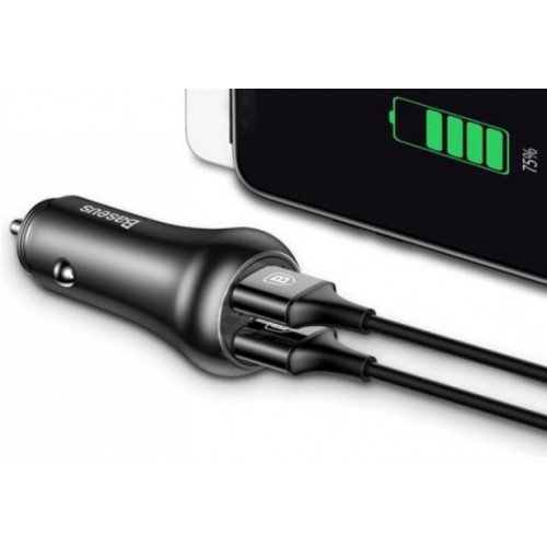 Автомобільний зарядний пристрій Baseus CCALL-GC01 Gentry series Dual-U QC3.0 18W 2хUSB (29364875) Автомобільний зарядний пристрій Baseus CCALL-GC01 Gentry series Dual-U QC3.0 18W 2хUSB (29364875)