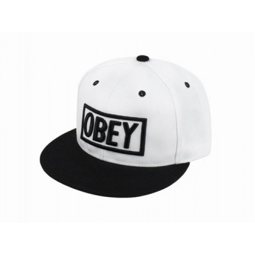 Бейсболка peaked cap OBEY Білий One sizе Чорний (23259) в інтернет супермаркеті PbayMarket!