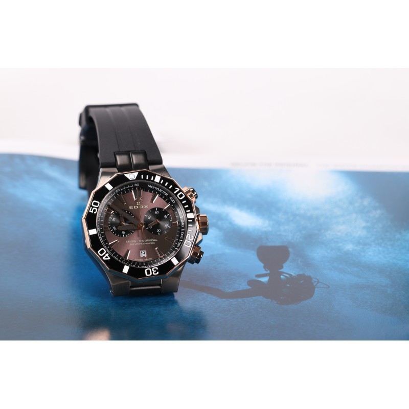 Годинник Edox Delfin Chronograph 10112 357GRNCA BRNR