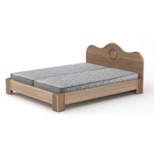 Двоспальне ліжко Компаніт-170 МДФ дуб сонома