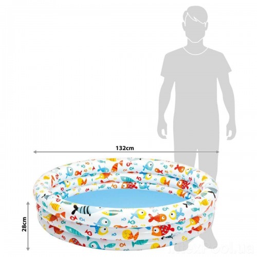 Дитячий надувний басейн Intex 59431 «Акваріум», 132 х 28 см (hub_0apxu4)