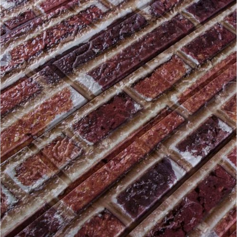 Самоклеюча декоративна 3D панель під цеглу лофт комбі 3D Loft 700x770x5мм (041-5)