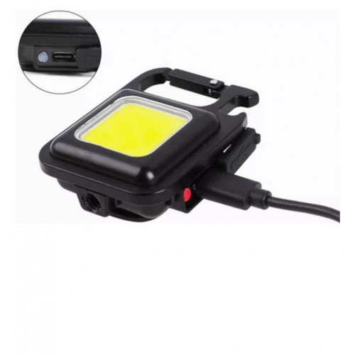 Брелок LED-ліхтарик акумуляторний яскравий з карабіном та магнітом CARPRIE W-5138