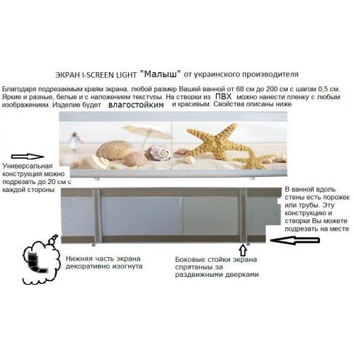 Екран під ванну The MIX I-screen light Малюк Черепашка 200 см